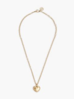 Monogram Heart Pendant Necklace — Gold 1