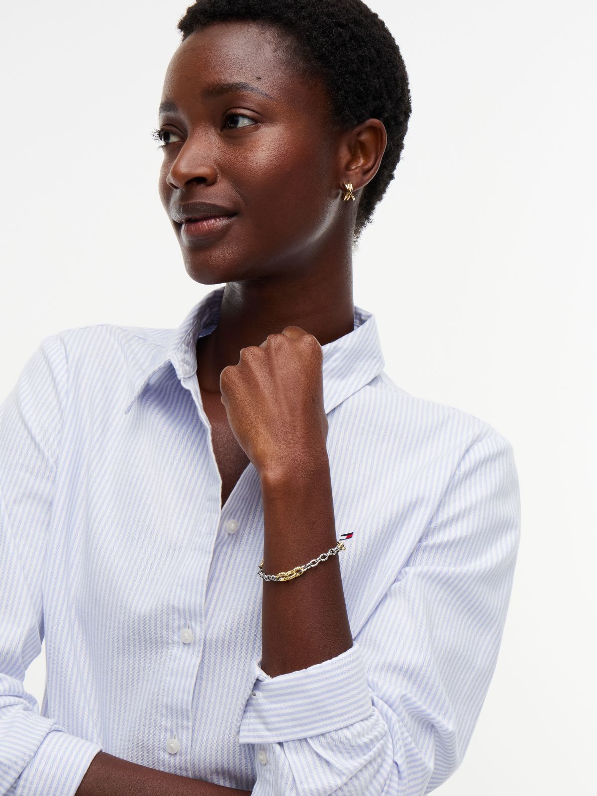 Two-Tone Nautical Rope Link Bracelet — Two Tone