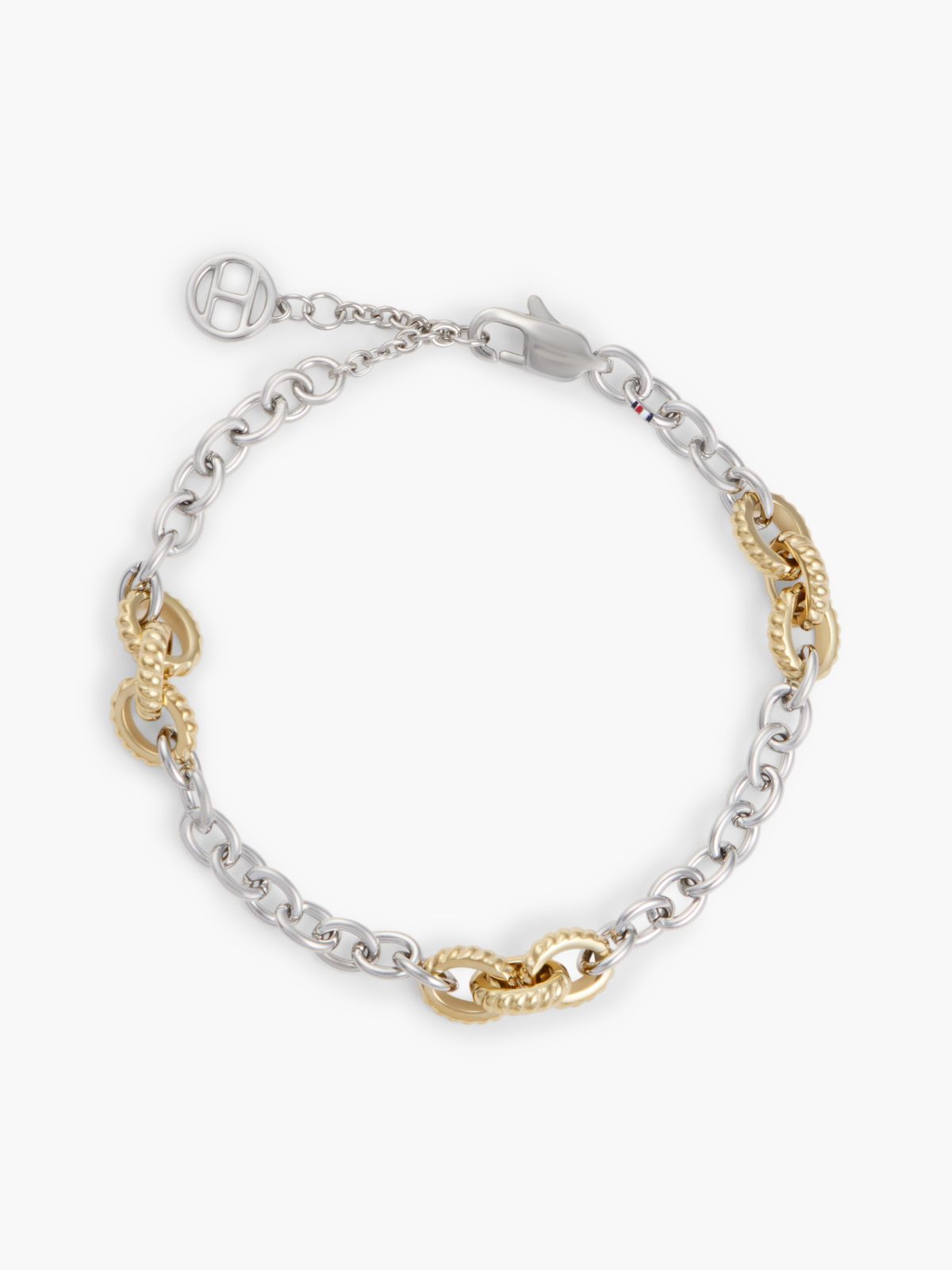 Two-Tone Nautical Rope Link Bracelet — Two Tone