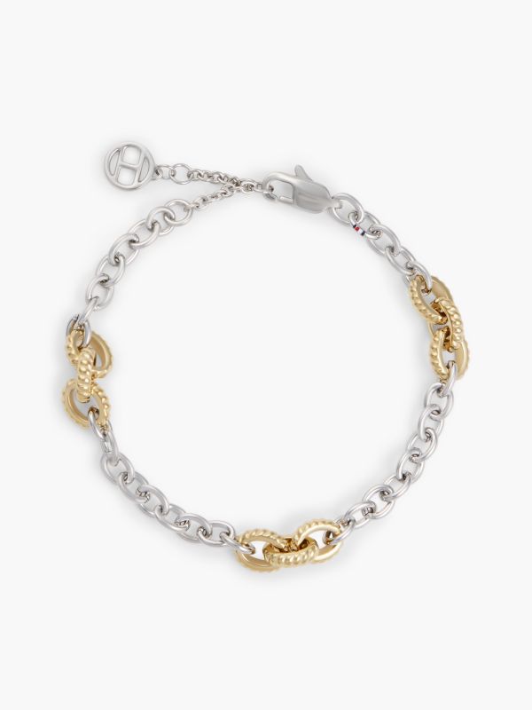 Two-Tone Nautical Rope Link Bracelet — Two Tone