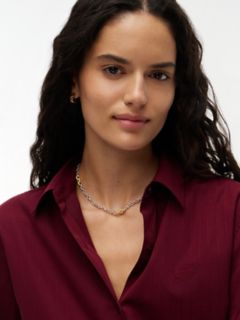 Two-Tone Nautical Rope Link Necklace — Two Tone 4