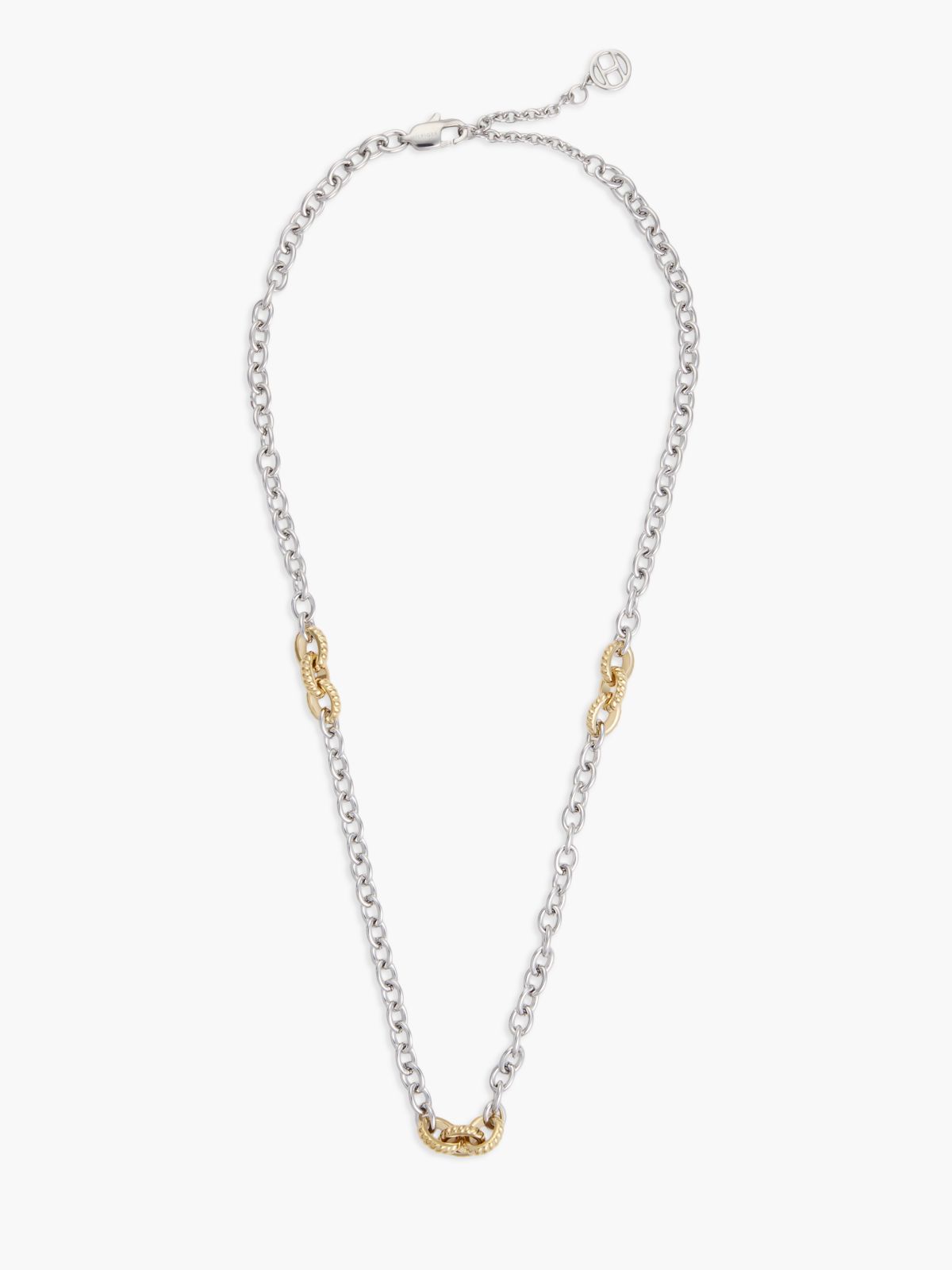 Two-Tone Nautical Rope Link Necklace — Two Tone