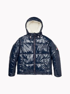 tommy hilfiger reversible nylon down jacket