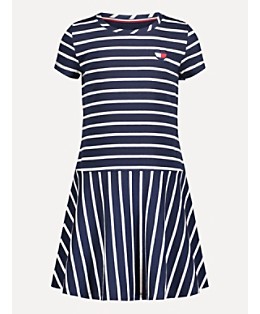 Tommy Hilfiger Little Girls' Stripe Drop Waist Dress (Navy Blazer)