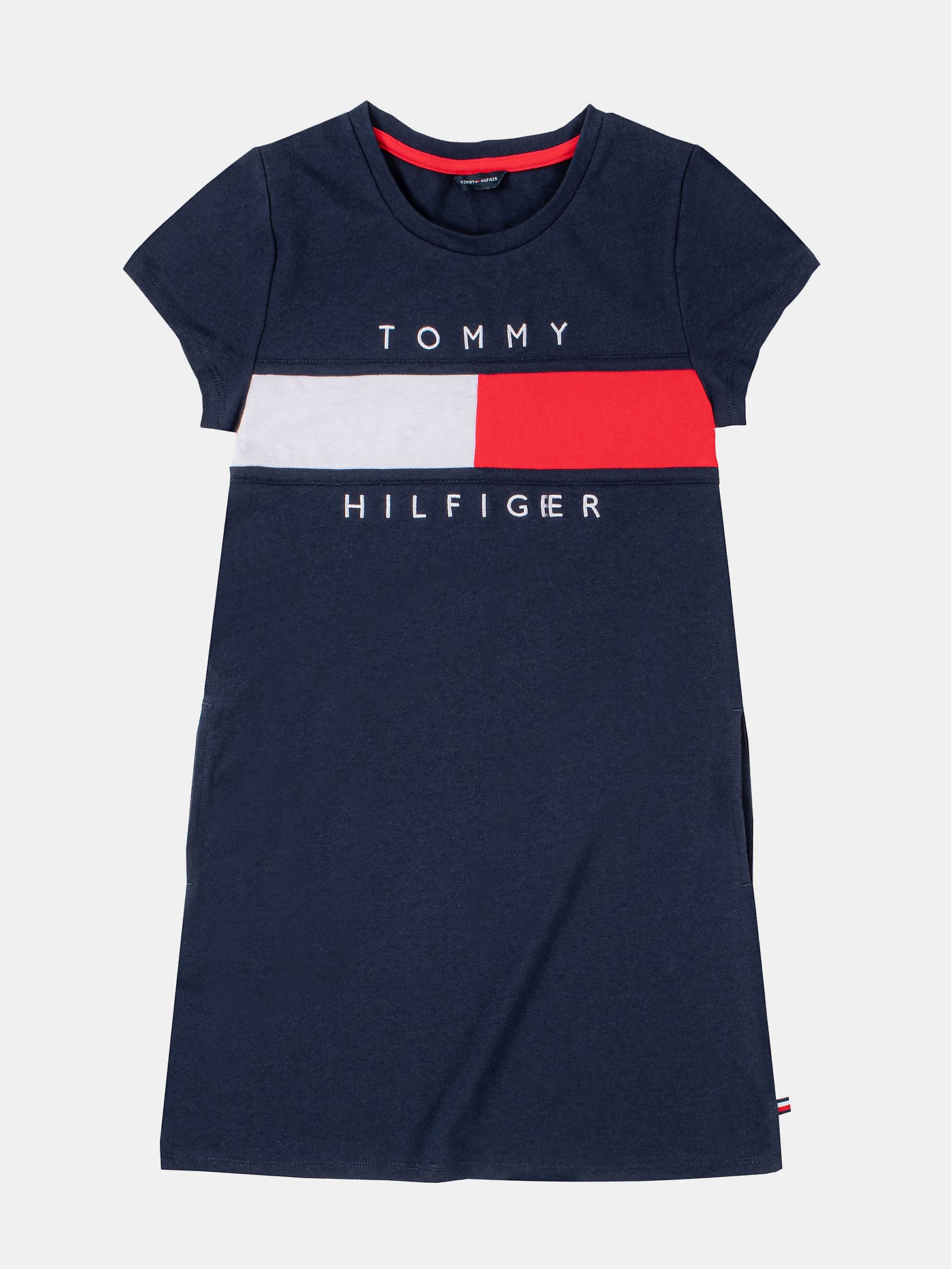 longontsteking Doorzichtig prinses Kids' Flag T-Shirt Dress | Tommy Hilfiger
