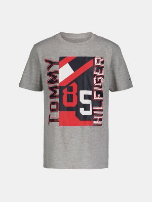 Tommy Hilfiger Big Boys 8-20 Short-Sleeve Segmental Geo Tee - L