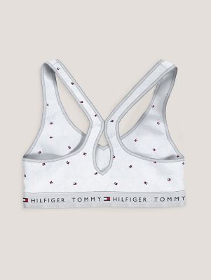 Tommy Logo Bralette, White