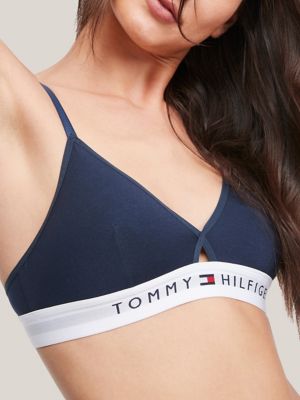 TOMMY HILFIGER Womens Navy Blue Camisole M Built-In Bra Adjustable