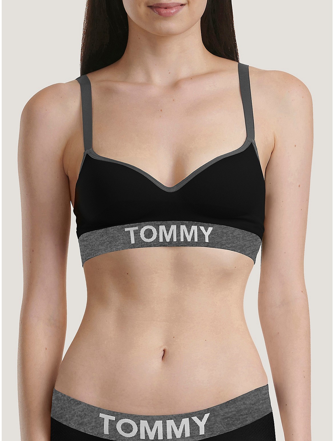 Tommy Hilfiger Women's Tommy Logo Bralette - Black - L