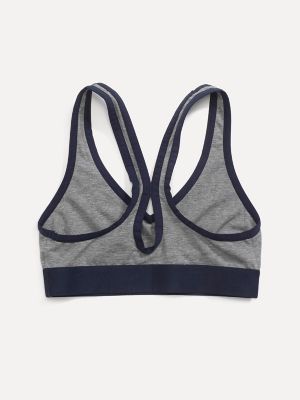 Tommy Logo Bralette, Grey Heather