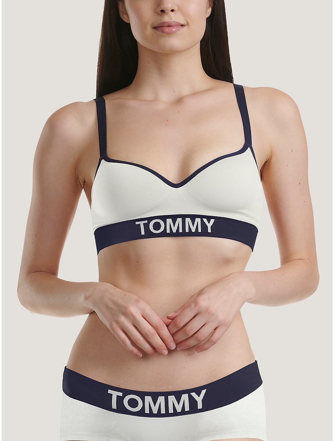 Tommy Hilfiger Tommy Logo Bralette In White