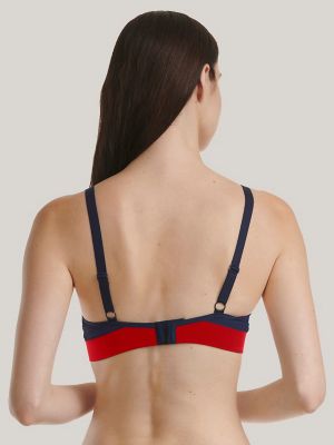 Tommy Logo Bralette, Navy Blazer / Apple Red