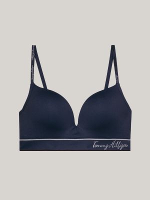 Signature Logo Push-Up Bralette, Sky Captain