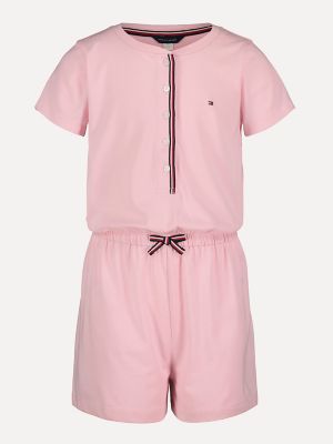 Kids' Stripe Romper, Rose Shadow