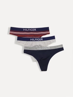 Signature Seamless Thong 3PK, zin/grey/navy blazer