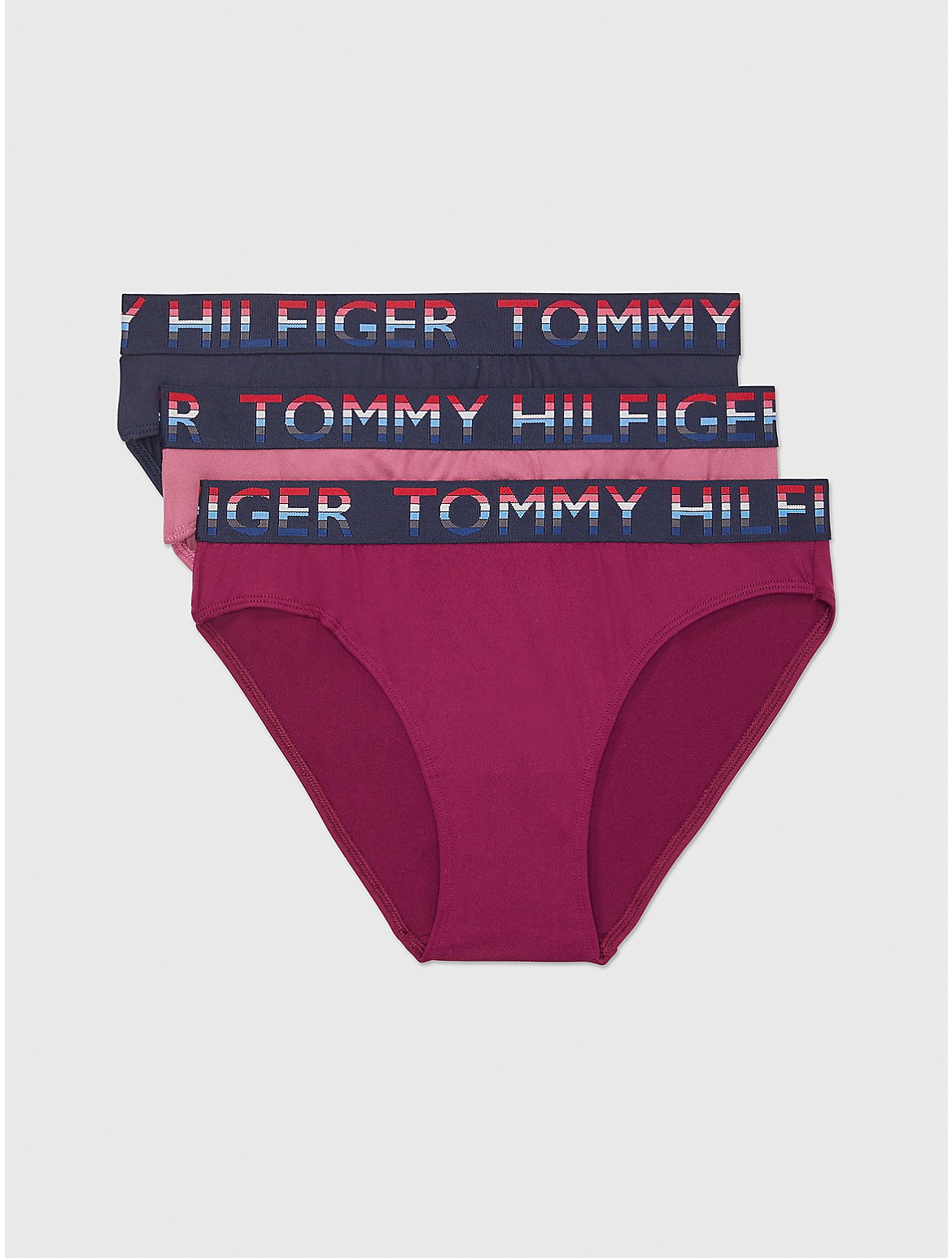 Tommy Hilfiger Women's Microfiber Bikini 3-Pack - Multi - L