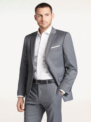 Erhverv Niende blive irriteret Regular Fit Pearl Grey Blazer | Tommy Hilfiger