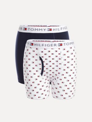 Tommy Hilfiger Men's 4 Pack Boxer Brief, Red/Navy/White, Small at