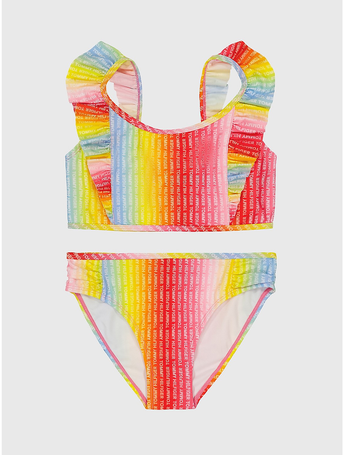 Tommy Hilfiger Girls' Big Kids' Ombre Bikini Set - White - L
