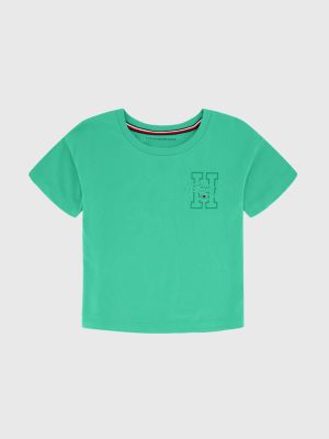 Little Kids' H Logo T-Shirt, Winter Green