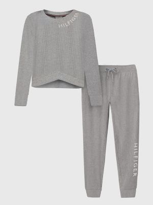 Logo Sweatshirt & Pant Sleep Set