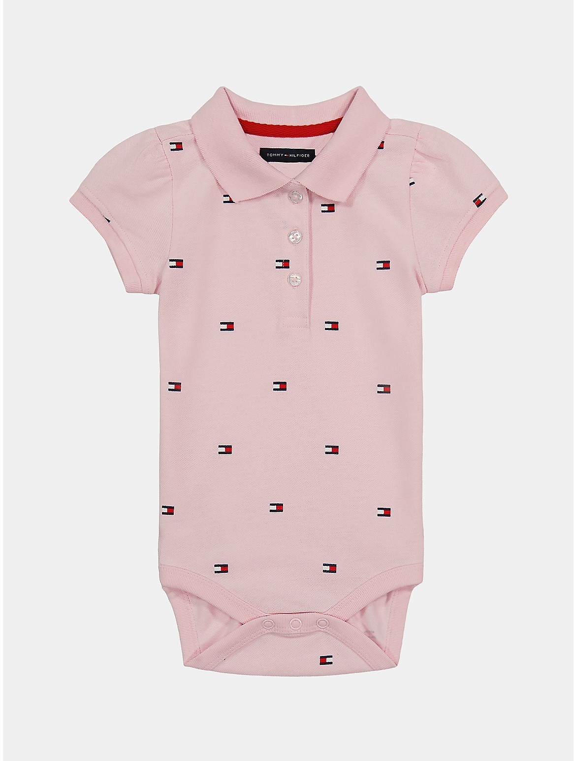 Tommy Hilfiger Girls' Babies' Flag Bodysuit - Pink - 24M