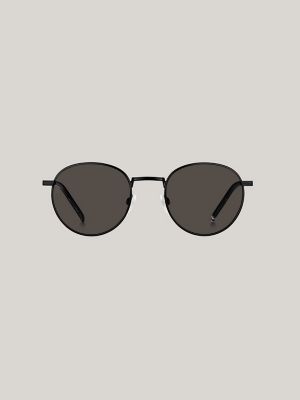 Round Frame Sunglasses, Matte Black