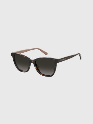 Factory Oversized Plastic Butterfly Sunglasses - Black