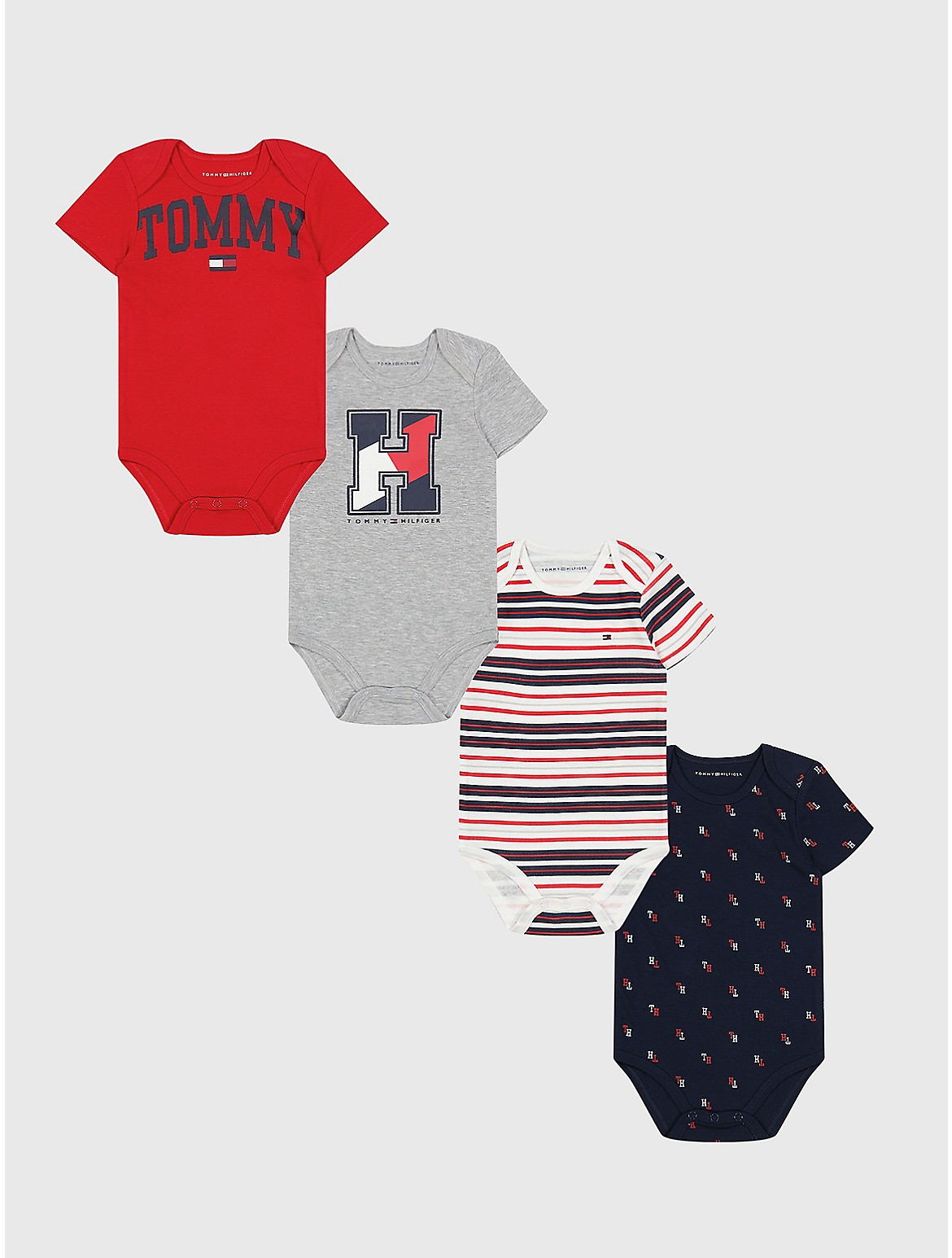 Tommy Hilfiger Boys' Babies' Bodysuit 4-Pack - Multi - 0-3M