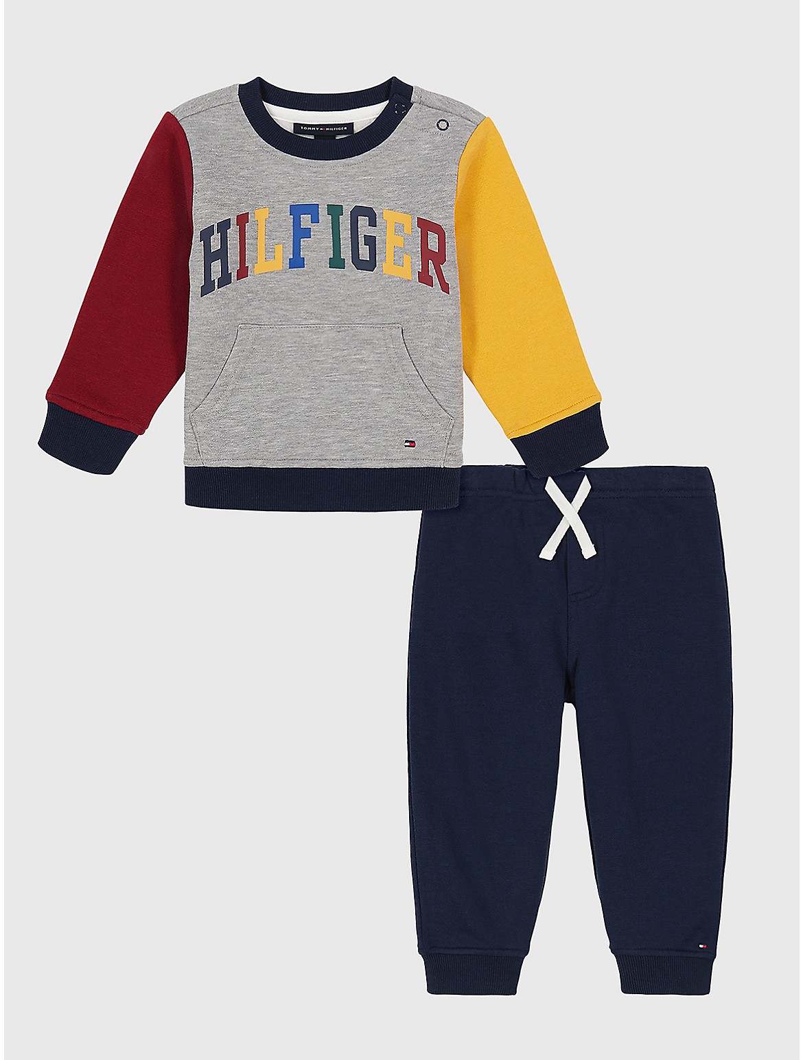 Tommy Hilfiger Boys' Babies' Logo Fleece and Jogger Set - Multi - 3-6M