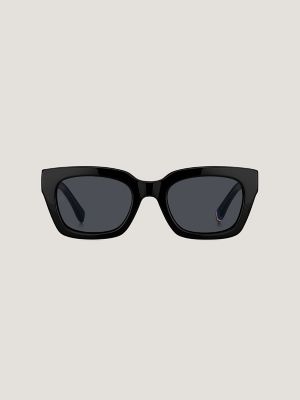TH Logo Butterfly Sunglasses, Black
