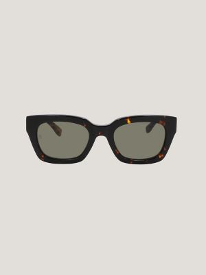 TH Logo Butterfly Sunglasses, Havana