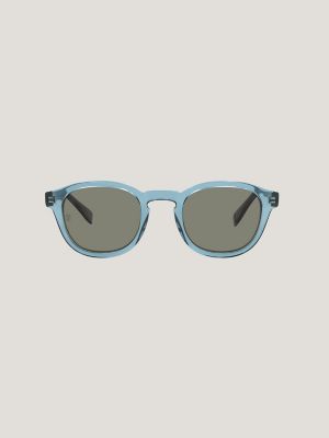Transparent Mod Sunglasses, Blue