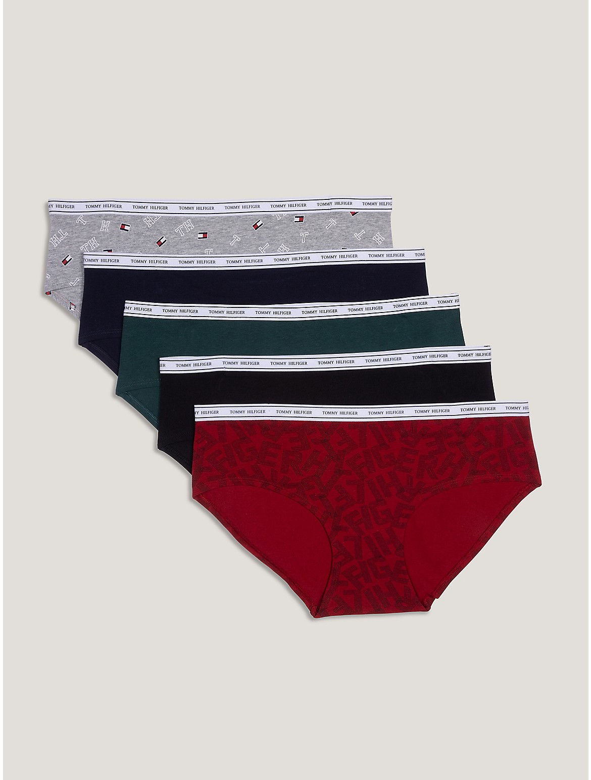 Tommy Hilfiger Women's Logo Band Mix Hipster 5-Pack