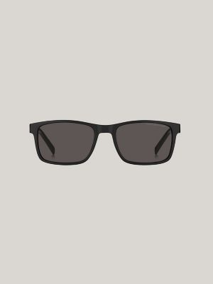 Rectangle Frame Sport Sunglasses, Matte Black