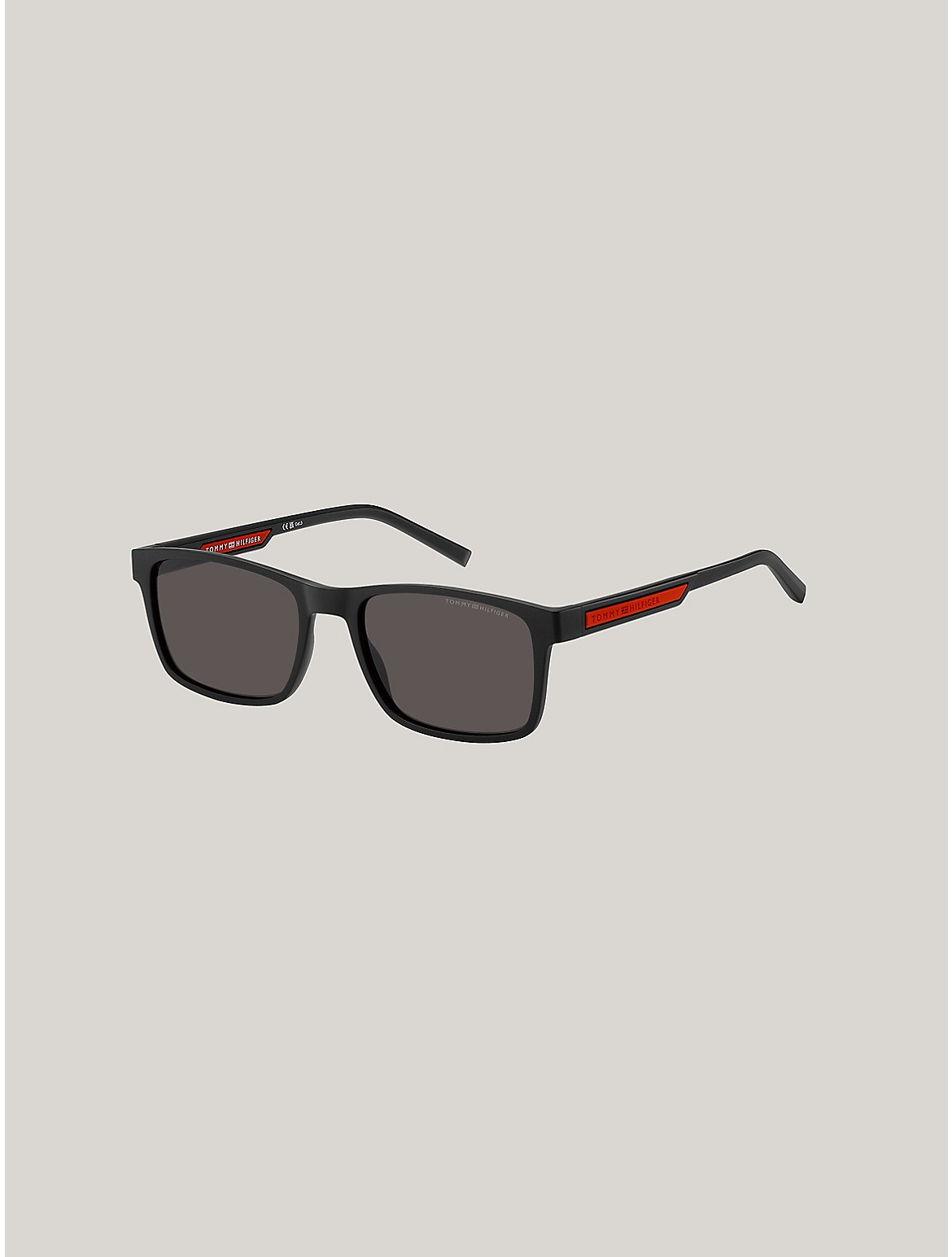 Shop Tommy Hilfiger Rectangle Frame Sport Sunglasses In Matte Black