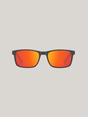 Rectangle Frame Sport Sunglasses, Matte Grey