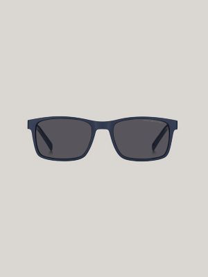 Rectangle Frame Sport Sunglasses, Matte Blue