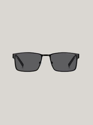 Rectangle Frame Sunglasses, Matte Black