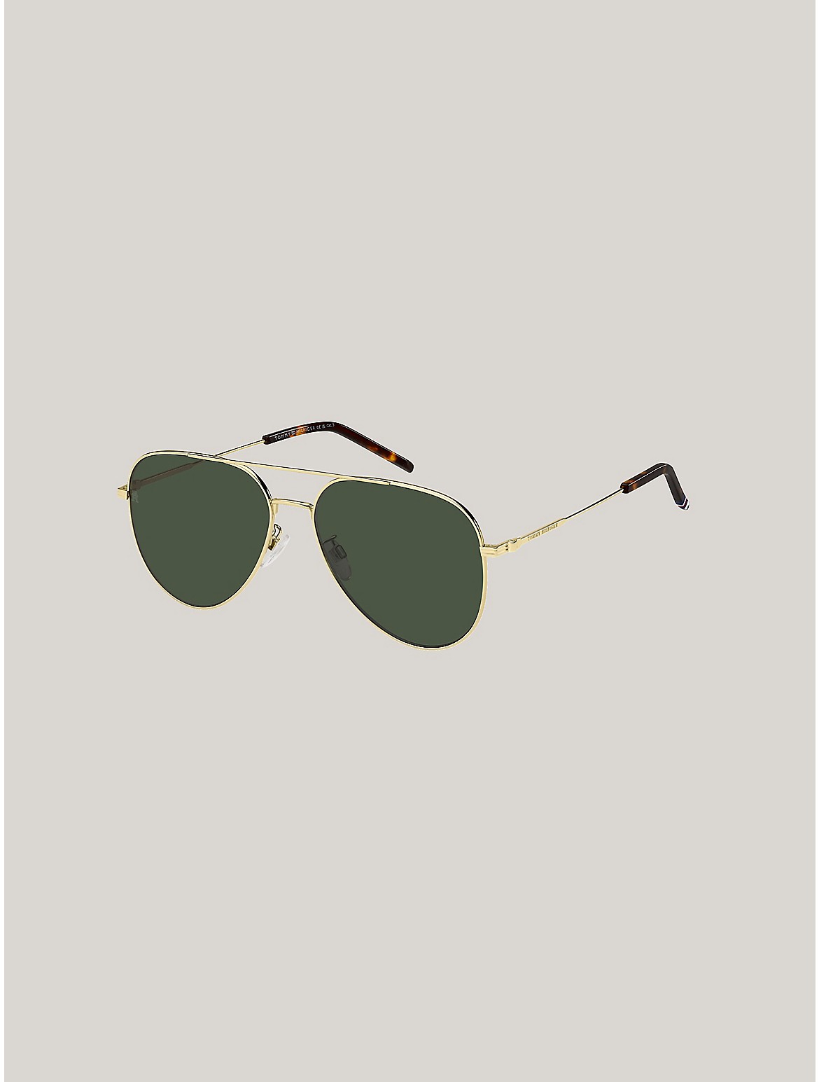 Shop Tommy Hilfiger Pilot Sunglasses In Gold