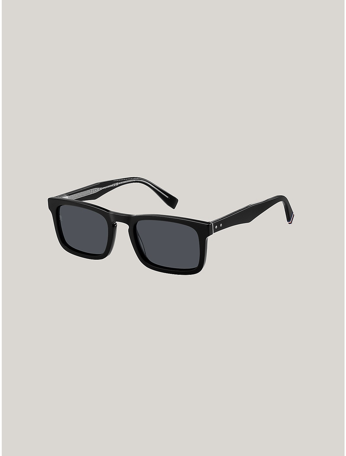 Shop Tommy Hilfiger Rectangular Frame Sunglasses In Black