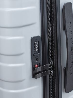 Мужской чемодан Tommy Hilfiger 21" Hardcase Spinner Luggage, цвет: Белый — фото 4