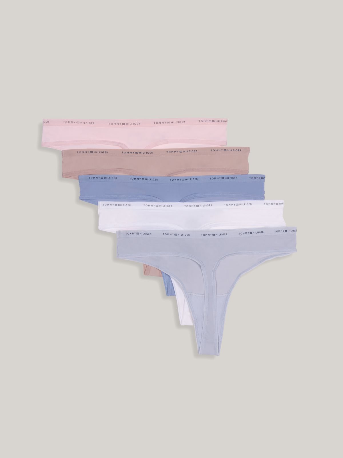 Tommy Logo Thong 5-Pack — Multi