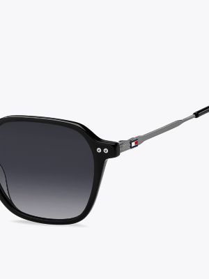 Мужские солнцезащитные очки Tommy Hilfiger Modern Prep Oval Sunglasses, цвет: Чёрный — фото 2