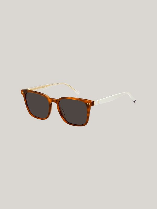 Modern Prep Rectangle Sunglasses — Red Havana