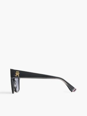Женские солнцезащитные очки Tommy Hilfiger Modern Prep Butterfly Sunglasses, цвет: Чёрный — фото 2