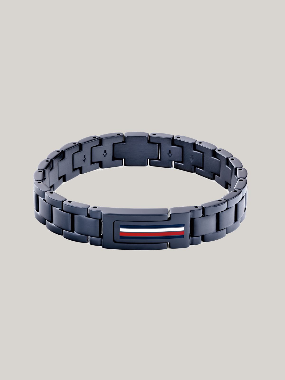 Flag Stripe Stainless Steel Bracelet — Navy