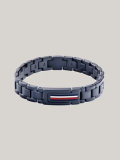 Flag Stripe Stainless Steel Bracelet — Navy 1