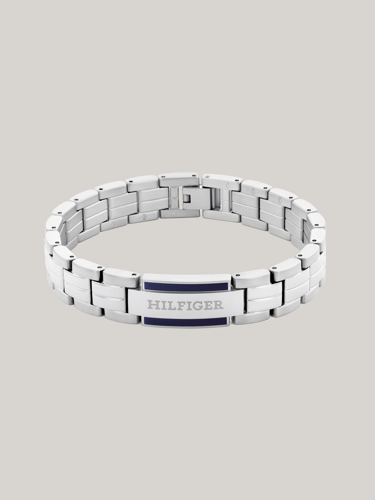 Monotype Logo Link Bracelet — Silver