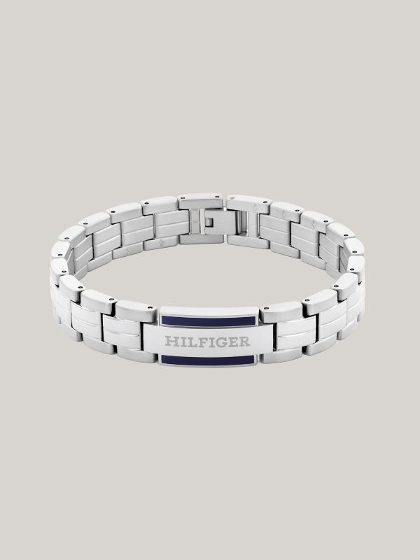 Monotype Logo Link Bracelet — Silver